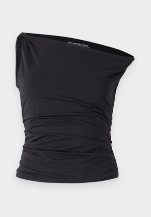Abercrombie & Fitch ONE SHOULDER - Topp - black beauty