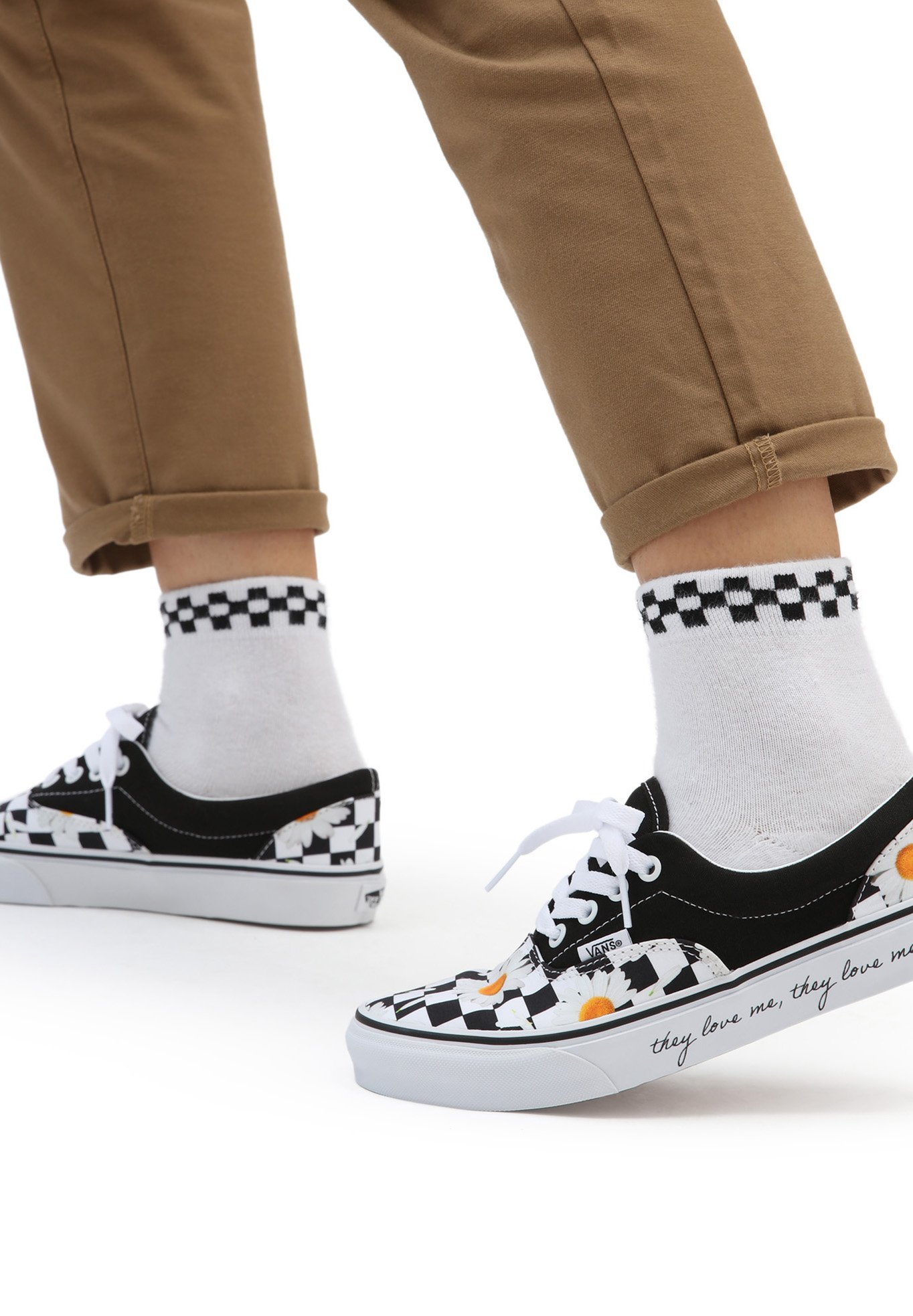 vans checkered orange