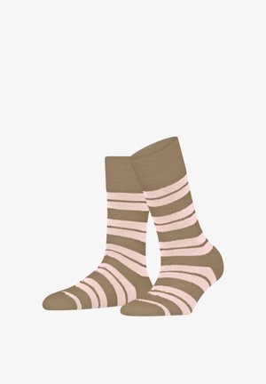 Esprit, PLUSH STRIPES SOCKEN - Chaussettes - beige
