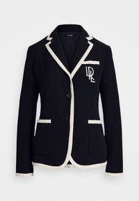 Lauren Ralph Lauren TWO TONE GEORGETTE BLAZER - Kratka jakna - black/mascarpone cream
