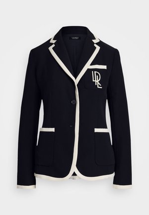 Lauren Ralph Lauren TWO TONE GEORGETTE BLAZER - Blejzr - black/mascarpone cream