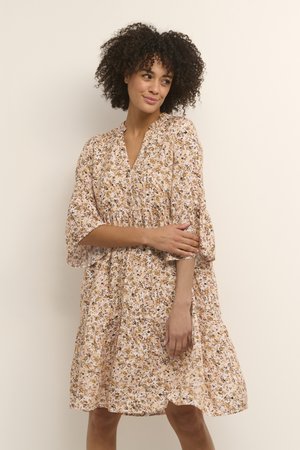 KAHILMA - Shirt dress - peach orange graphic flower