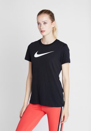 DRY TEE CREW - Print T-shirt - black/white