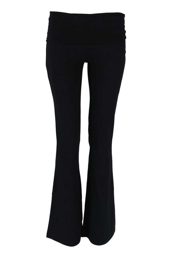 SOFT TOUCH FOLDED FLARE TROUSERS - Trousers4