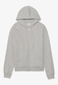 Mikina so zipsom - mottled light grey