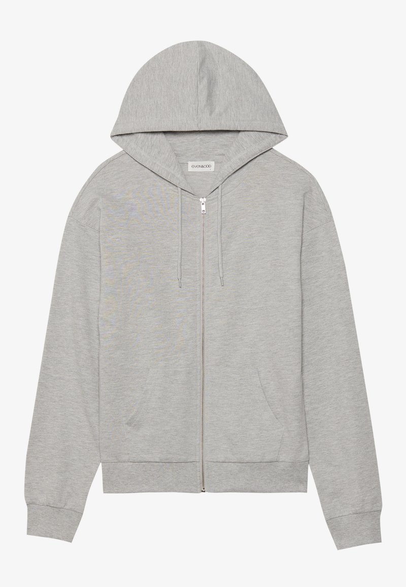 Even&Odd Sweater met rits lichtgrijs gemêleerd