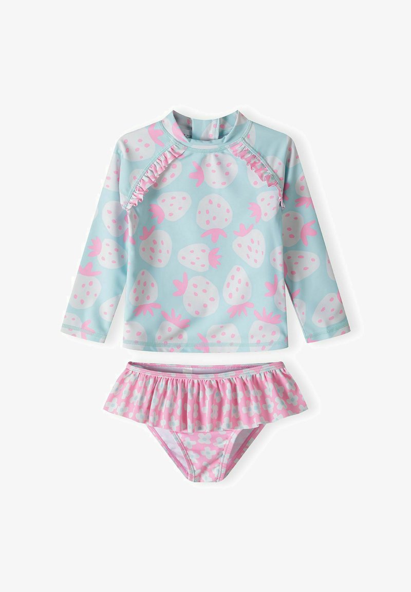 MINOTI 2 PIECE LONG SLEEVE AND FRILLED KNICKERS SET - Kopalke - light blue pink