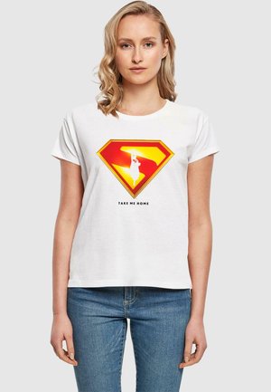 SUPERMAN LOGO TAKE ME HOME BOX TEE - T-Shirt print - white
