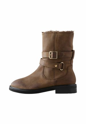 REGULAR FIT - FOREVER COMFORT  BUCKLE - Kovbojské/motorkářské kotníkové boty - new chestnut brown oiled leather