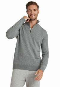 FALKE LUXURY CLASSIC HALFZIP - Strickpullover - light grey