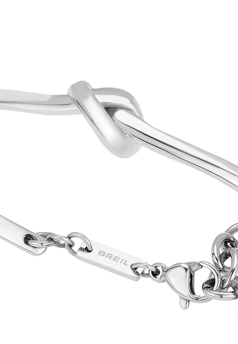 Breil Bracciale B&ME In Acciaio Per Donna - Bangle Semirigido Con Nodo, Finitura IP Black