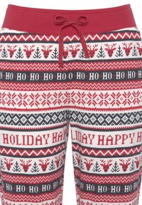 LASCANA SET - Nachtwäsche Set - dunkelrot gemustert