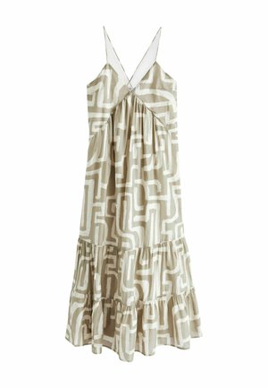 TIERED REGULAR FIT - Maxi šaty - green abstract
