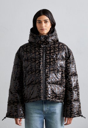 HOODED LONG SLEEVE PUFFER PADDED OUTERWEAR - Vinterjakker - brown/black