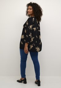 Kaffe Curve CLAIRA  - Blůza - black brown flower print