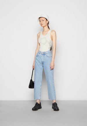 CLOSE PRINTED TANK - Top - mole dusty light