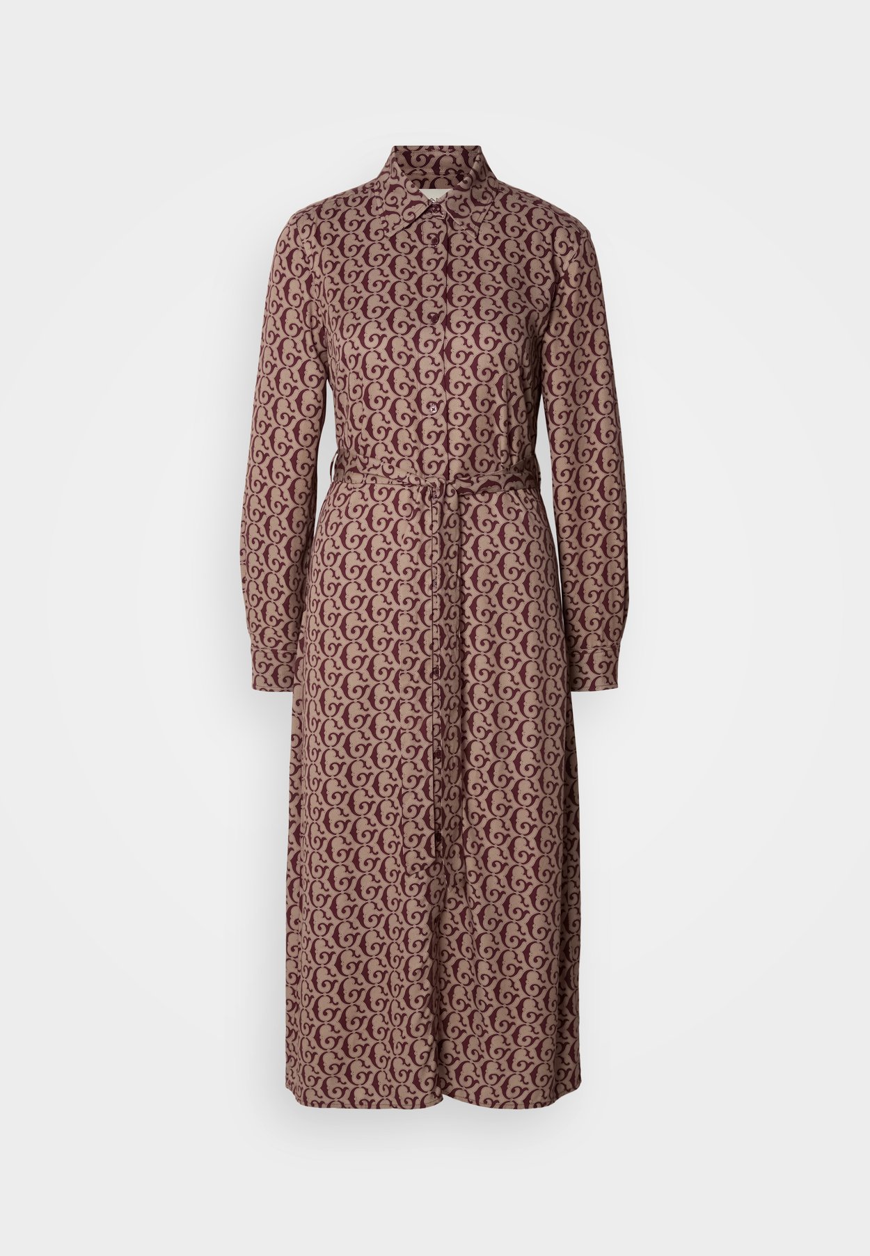 BELTED PRINT SHIRT DRESS
