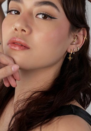 Wildcat, MINI BRANCH HOOPS PAIR - Earrings - Gold