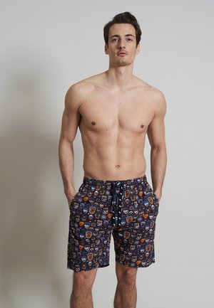 BERMUDA - Pyjama bottoms - blau dunkel allover