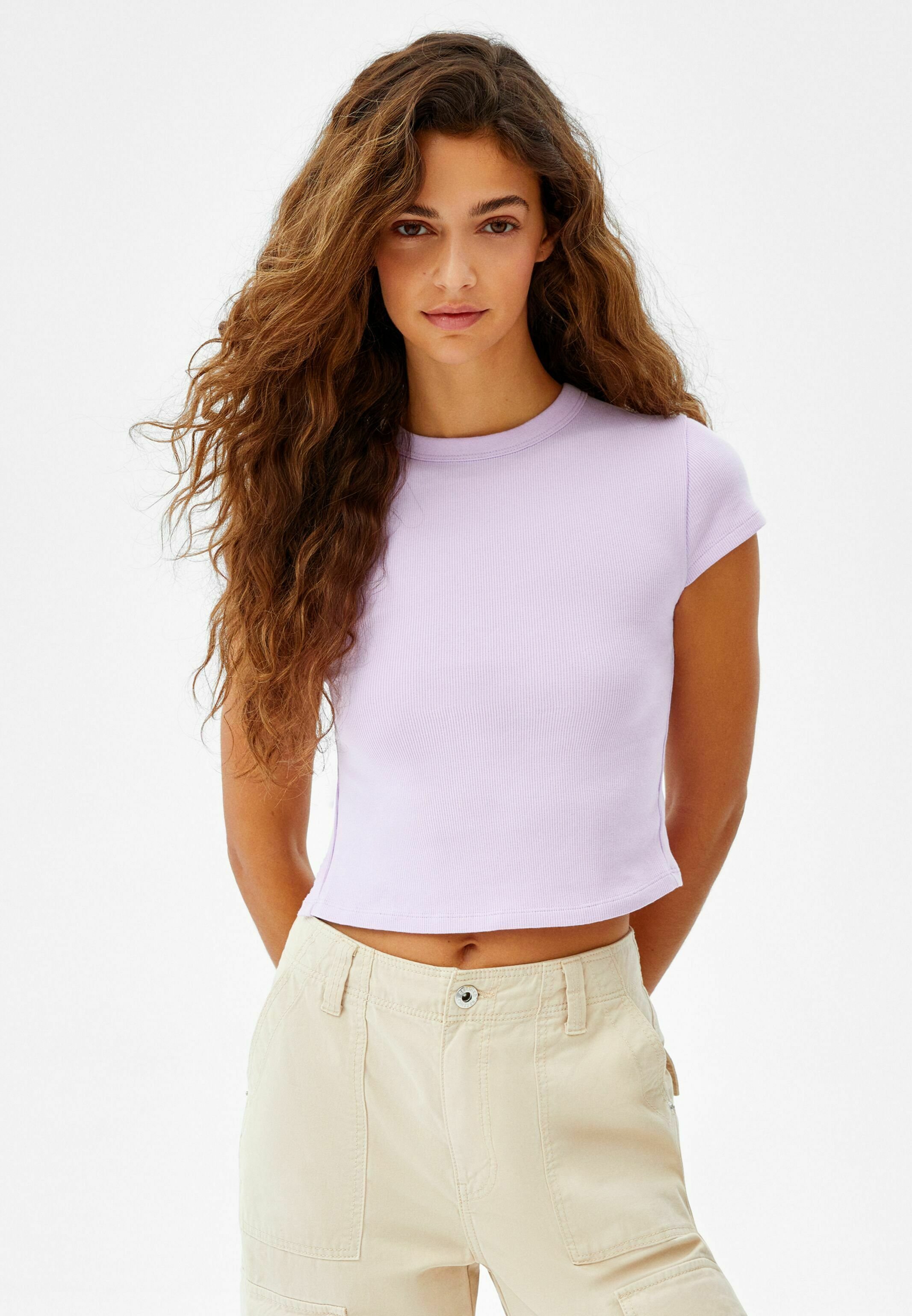 bershka white long sleeve top