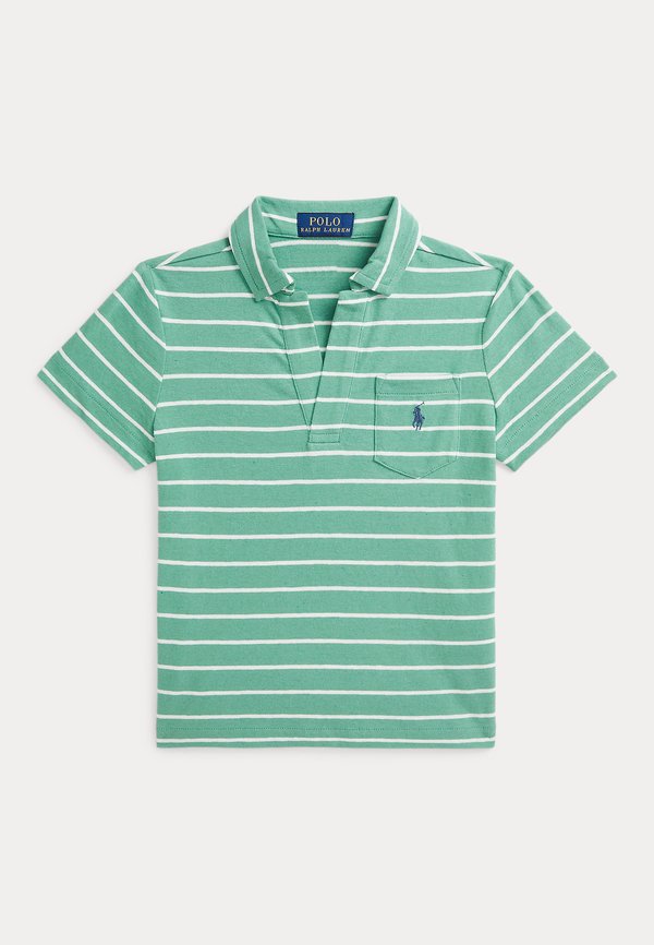 STRIPED COTTON LINEN POLO SHIRT - Polo shirt
