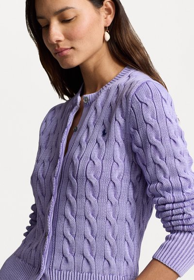 Polo Ralph Lauren CABLE KNIT COTTON CARDIGAN - Neuletakki - lavender