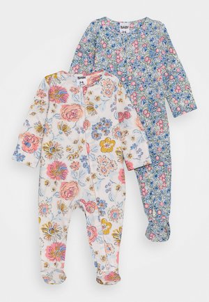LONG SLEEVE ZIP ROMPER 2 PACK - Kruippakje - dusk blue annie/crystal pink matilda
