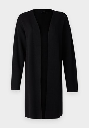 Mustan värvi avatud esiosaga, lõdva istuvusega kardigan, millel on pikad varrukad ja pehme tekstuur. Valmistatud kerge kangaga, ideaalne kihtide kaupa kandmiseks.