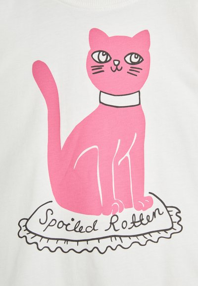 Mini Rodini CAT TEE UNISEX - Triko s potiskem - white