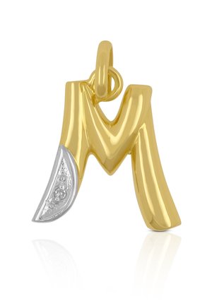 BUCHSTABE M  - Anhänger - bicolor