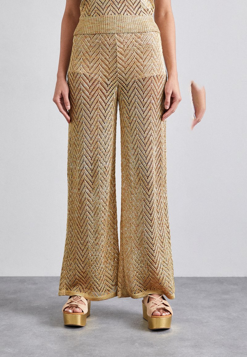 Missoni - TROUSERS - Tygbyxor - gold tones, Förstora