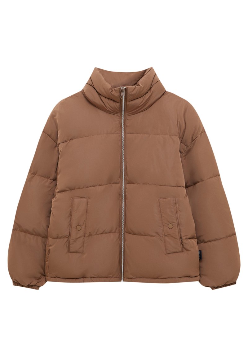 PULL&BEAR Gewatteerde jas bruin