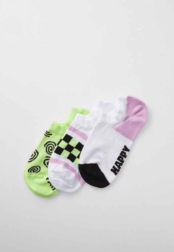 CHECKED STRIPE NO SHOW SOCKS UNISEX 3 PACK - Socken