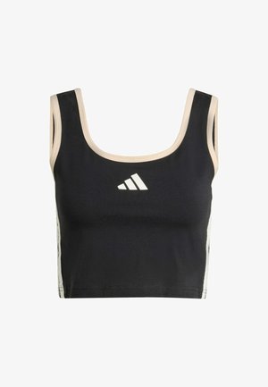 adidas Sportswear, STADIUM TANK - Top - black crystal linen off white