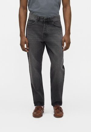 Carhartt WIP, NEWEL PANT - Sirgete säärtega teksad - black marble used wash