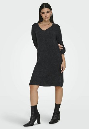 JDY JDYELANORA V-NECK NOOS - Svetríkové šaty - night sky