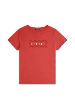 LEGGERO CON GRAFICA FLOREALE - Camiseta estampada - poppy red