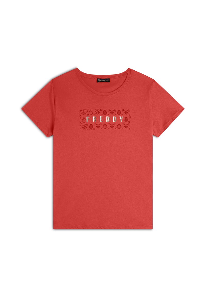 Freddy LEGGERO CON GRAFICA FLOREALE - Camiseta estampada - poppy red