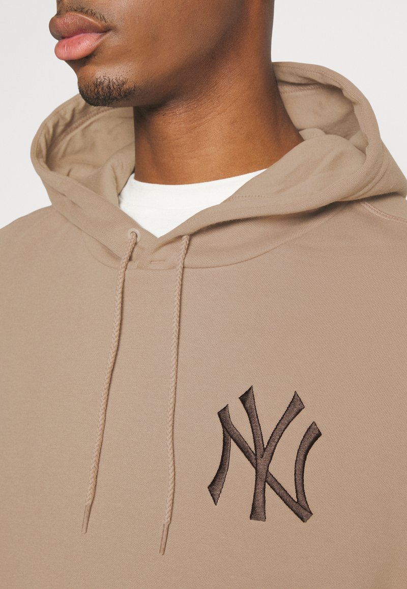 New Era MLB NEW YORK YANKEES LOGO HOODY - Zip-up sweatshirt - ash  brown/light brown - Zalando.de