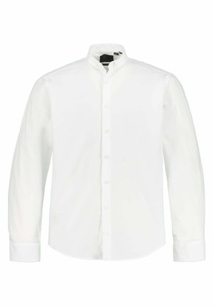 Camicia bianca a maniche lunghe con colletto button-down, chiusura anteriore con bottoni e polsini. Realizzata in tessuto leggero e morbido con un design classico.