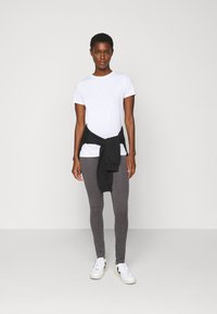 Even&Odd Tall 2 PACK - Leggings - Calças - black/mottled dark grey