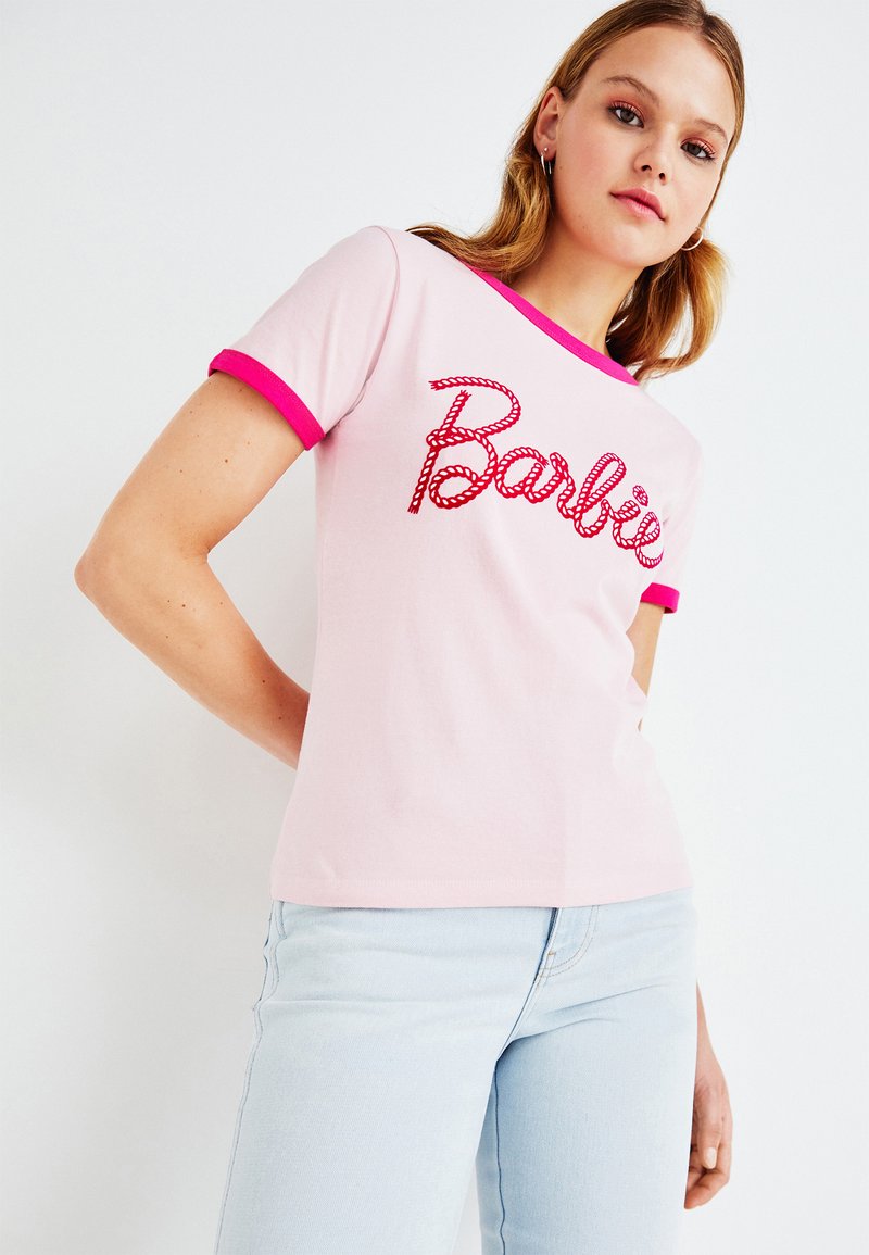 Wrangler RINGER TEE - T-shirt med print - barbie pink
