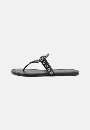 Tory Burch MILLER SANDAL - Tåsandaler - black/silver