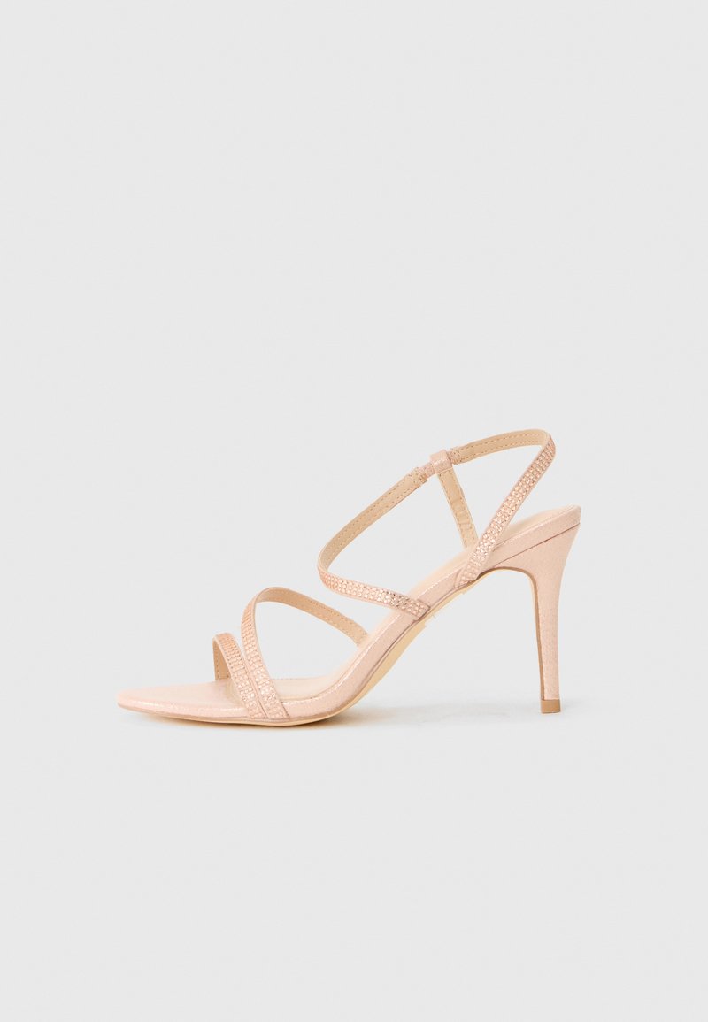 Dune London Sandalen met hoge hak donkerroze