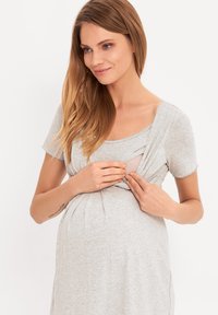 Cool Mama BAMBOO MATERNITY & NURSING  BASIC - Camicia da notte - grey