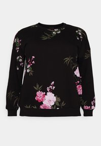 ONLY Carmakoma CARWANTED FLOWERS - Camisola - black