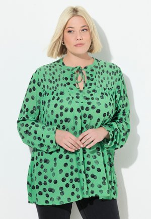 SMOK PUNKTE A-LINIE TUNIKA-AUSSCHNITT LANGARM - Bluse - apple green