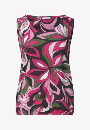 Street One, TOP MIT V-NECK UND ELASTIKSAUM - Débardeur - magenta dream