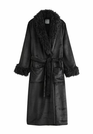 REGULAR FIT TRIM - Dressing gown - black