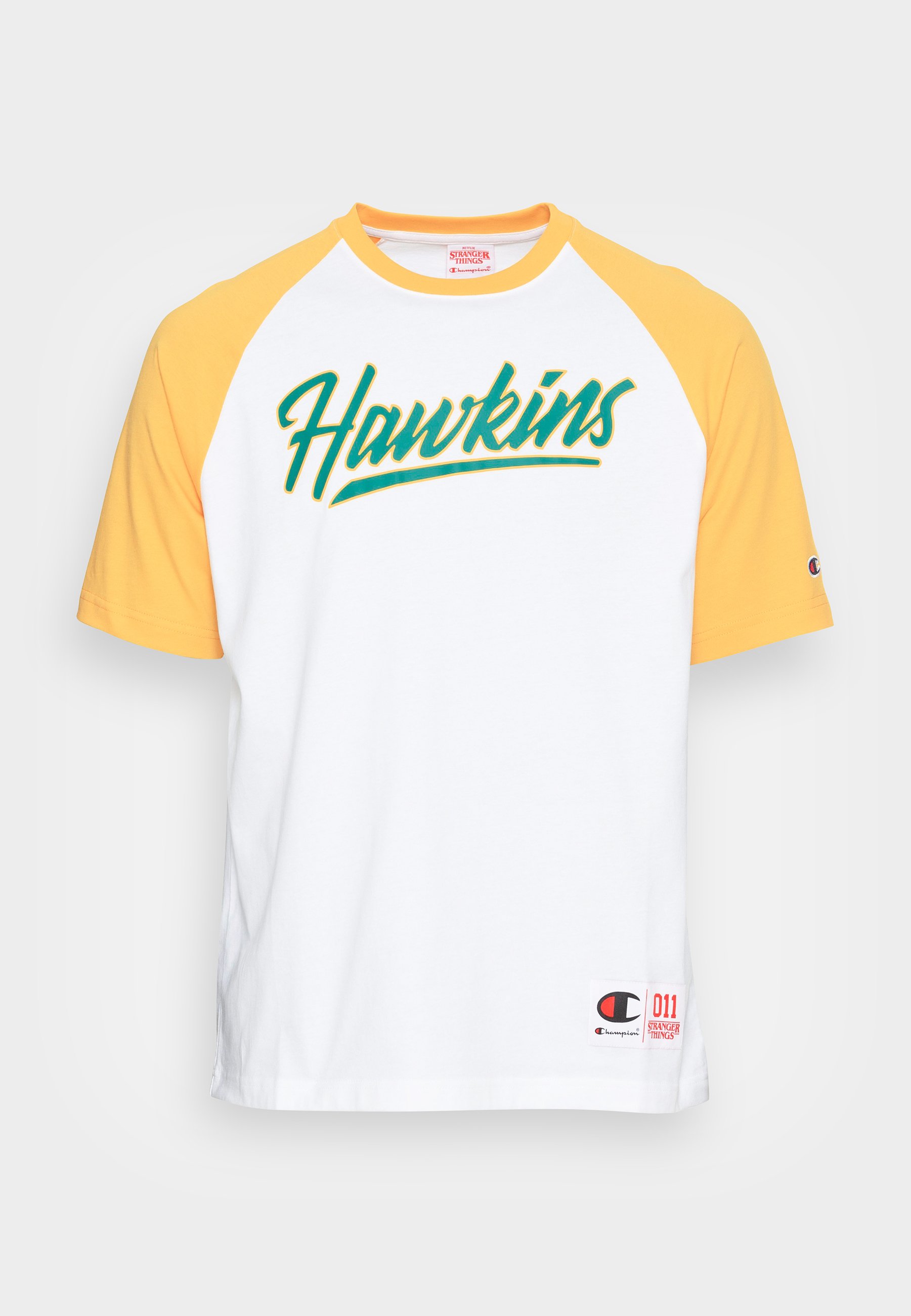 T-shirt print - white, yellow 